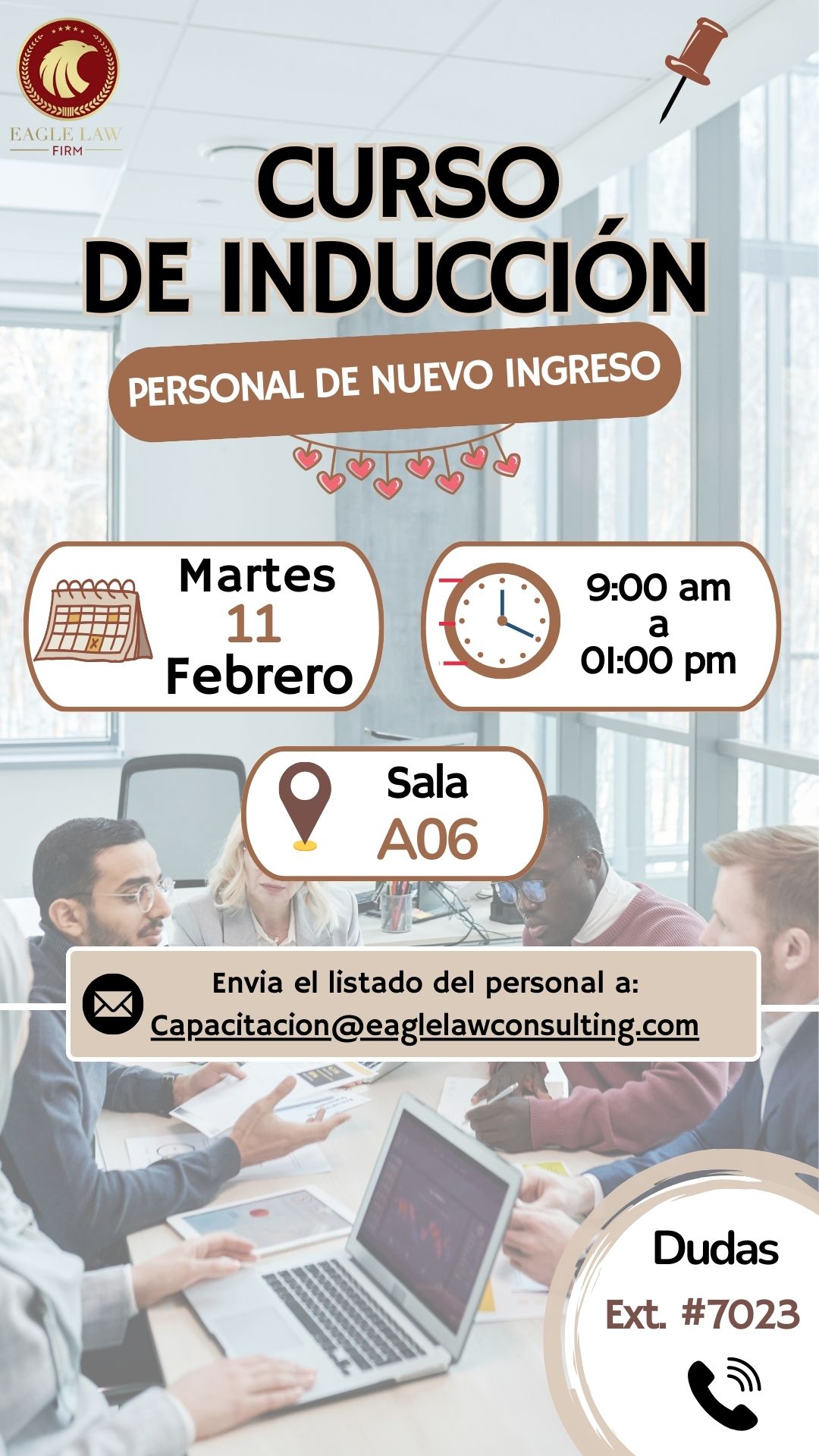 Curso de inducción personal de nuevo ingreso - 11 de Febrero 2025.